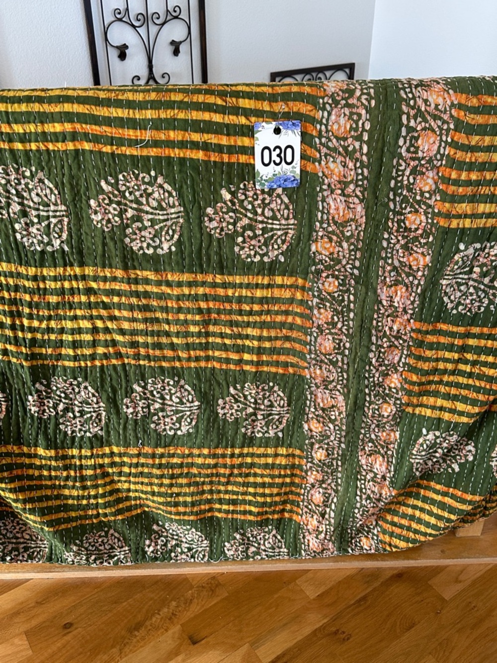 K30 Reversible Twin Kantha Quilt